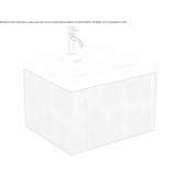 Single wall-mounted washbasin cabinet with drawers Thalheim