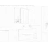 Single wooden wall-mounted washbasin cabinet Yeppoon