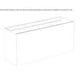 Single wall-mounted washbasin cabinet with drawers Niksic