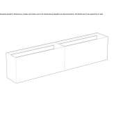Double wall-mounted washbasin cabinet with drawers Niksic