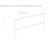 Single wall-mounted washbasin cabinet with drawers Niksic