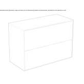 Single wall-mounted washbasin cabinet with drawers Niksic