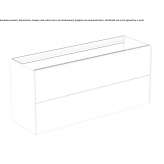 Single wall-mounted washbasin cabinet with drawers Niksic