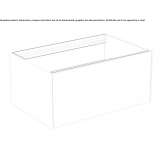 Single wall-mounted washbasin cabinet with drawers Niksic