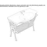 Aluminum console sink Polutla