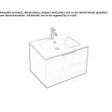 Wall-mounted washbasin cabinet with drawers Fristad