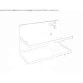 Wall-mounted washbasin cabinet made of powder-coated steel Tlyarata