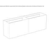 Double wall-mounted washbasin cabinet with drawers Niksic