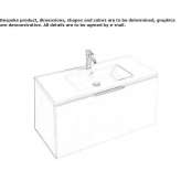 Washbasin cabinet with drawers Fristad