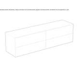 Double wall-mounted washbasin cabinet with drawers Niksic