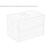 Single wall-mounted washbasin cabinet with drawers Niksic