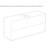 Single wall-mounted washbasin cabinet with drawers Niksic