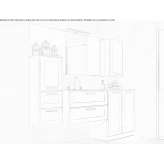 Single wooden washbasin cabinet with mirror Yeppoon