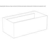 Single wall-mounted washbasin cabinet with drawers Niksic