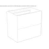Single wooden washbasin cabinet with drawers Niksic