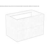 Single wooden washbasin cabinet with drawers Niksic