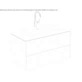 Single wall-mounted washbasin cabinet with drawers Thalheim