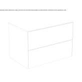 Single wall-mounted washbasin cabinet with drawers Niksic