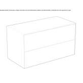 Single wall-mounted washbasin cabinet with drawers Niksic