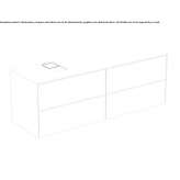 Wall-mounted washbasin cabinet with drawers Niksic