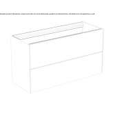 Single wooden washbasin cabinet with drawers Niksic