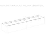 Double wall-mounted washbasin cabinet with drawers Niksic