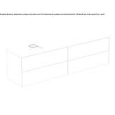 Wall-mounted washbasin cabinet with drawers Niksic