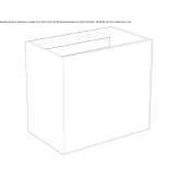 Single wall-mounted washbasin cabinet with drawers Niksic