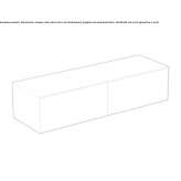 Double wall-mounted washbasin cabinet with drawers Niksic