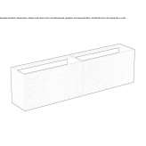Double wall-mounted washbasin cabinet with drawers Niksic