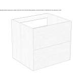 Single wooden washbasin cabinet with drawers Niksic