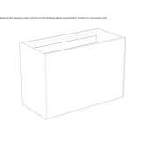 Single wall-mounted washbasin cabinet with drawers Niksic