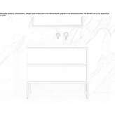 Wooden floor-standing washbasin cabinet with drawers Maintal