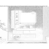 Wooden wall-mounted washbasin cabinet with cabinets Seiffen