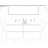 Double, wooden washbasin cabinet with drawers Ahuateno