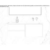 Wooden wall-mounted washbasin cabinet with integrated washbasin Lubenec