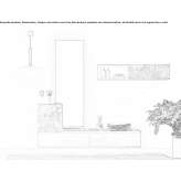 Single wooden wall-mounted washbasin cabinet Seiffen