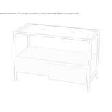 Double washbasin cabinet with drawers Altadena