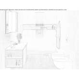 Single wooden wall-mounted washbasin cabinet Seiffen