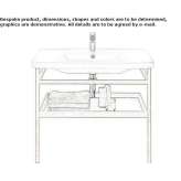 Oak console sink Taberg