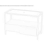 Single washbasin cabinet with drawers Altadena