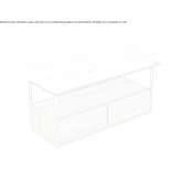 Single wall-mounted washbasin cabinet with drawers Grillon