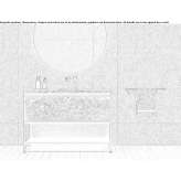 A floor-standing marble vanity unit with an integrated washbasin Ajuno