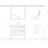 Carrara marble console sink with drawers Macroom
