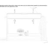 Double stainless steel washbasin cabinet with towel rack Beelitz
