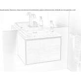 Travertine washbasin cabinet with drawers McLean