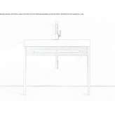 Carrara marble console sink with towel rail Macroom