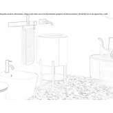 Free-standing MDF washbasin cabinet with doors Achel