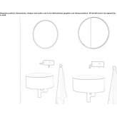 Wall-mounted cabinet under the washbasin made of stainless steel Achel