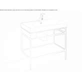 Glazed steel washbasin Lakota